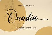 Onadia, a Script Font by Integritype Studio (Thumbnail 1 of 15)