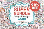 90% OFF Super Bundle Frames & Badges, an Object Graphic by Jean Balogh (Thumbnail 1 of 30)