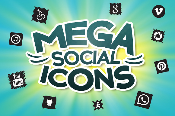 (Sale) 1640 Mega Social Icons