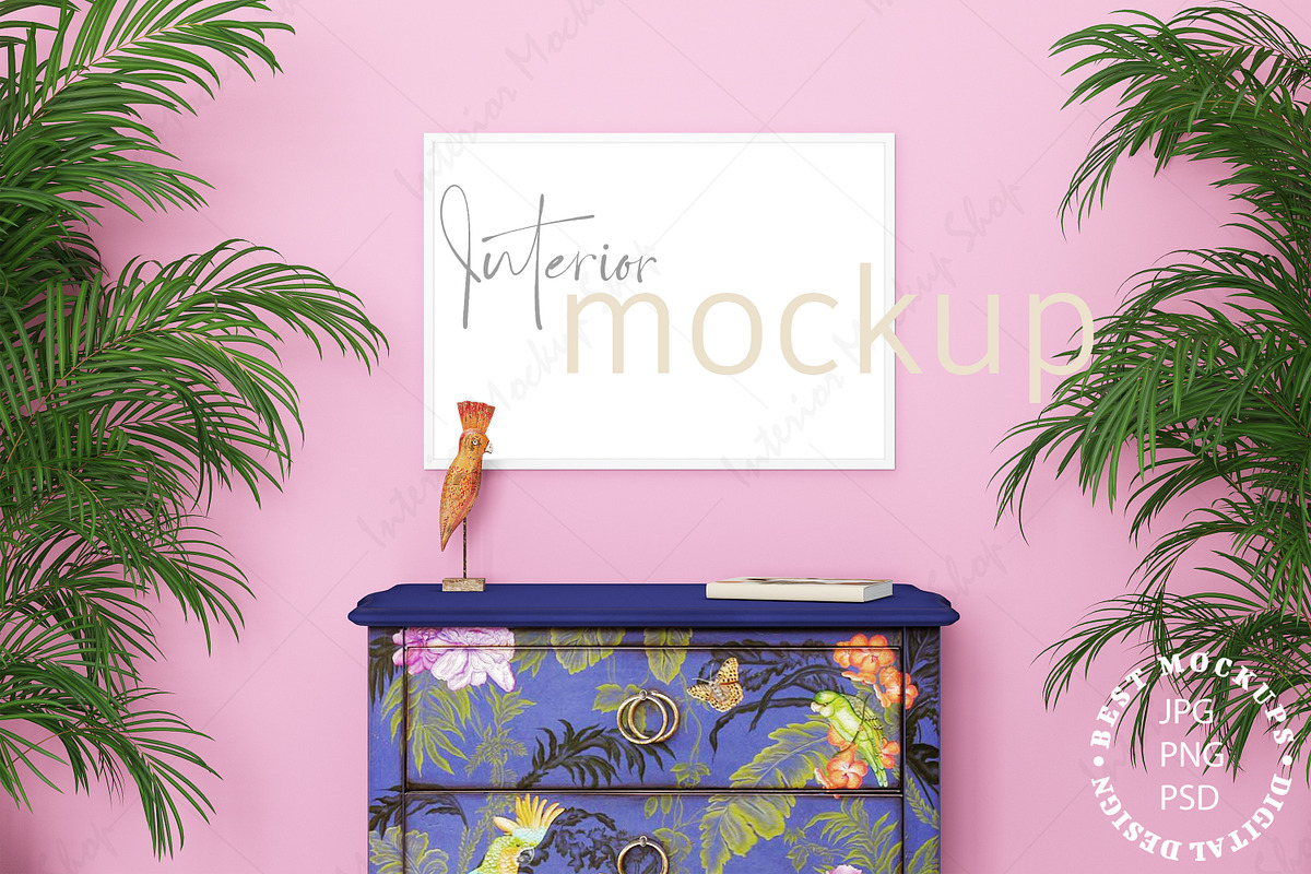 Frame Mockup Interior Summer, a Poster Template by Mockup Shop (Photo 1 of 2)