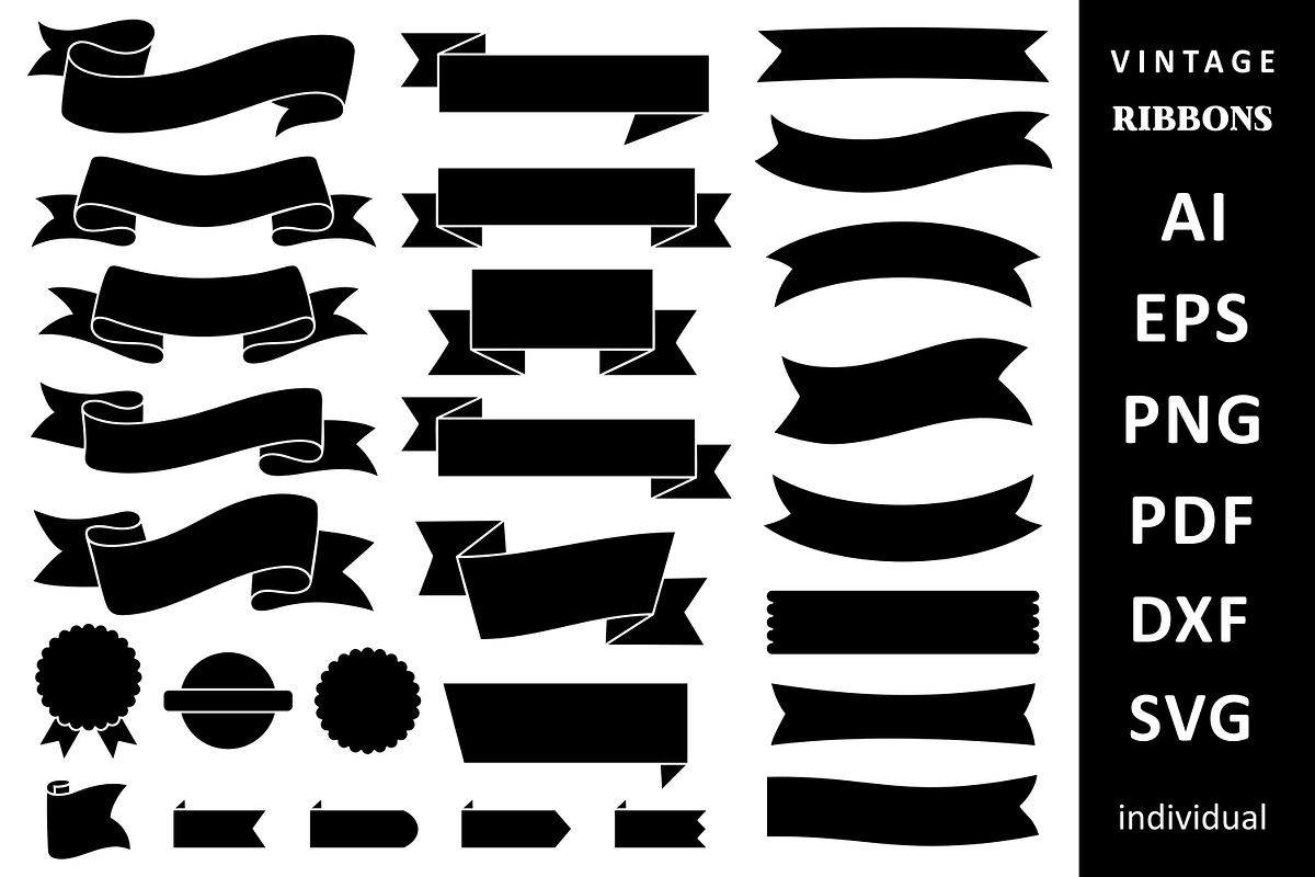 SVG Vintage Banner ribbon clipart, an Object Graphic by Zoya Miller (Photo 2 of 3)