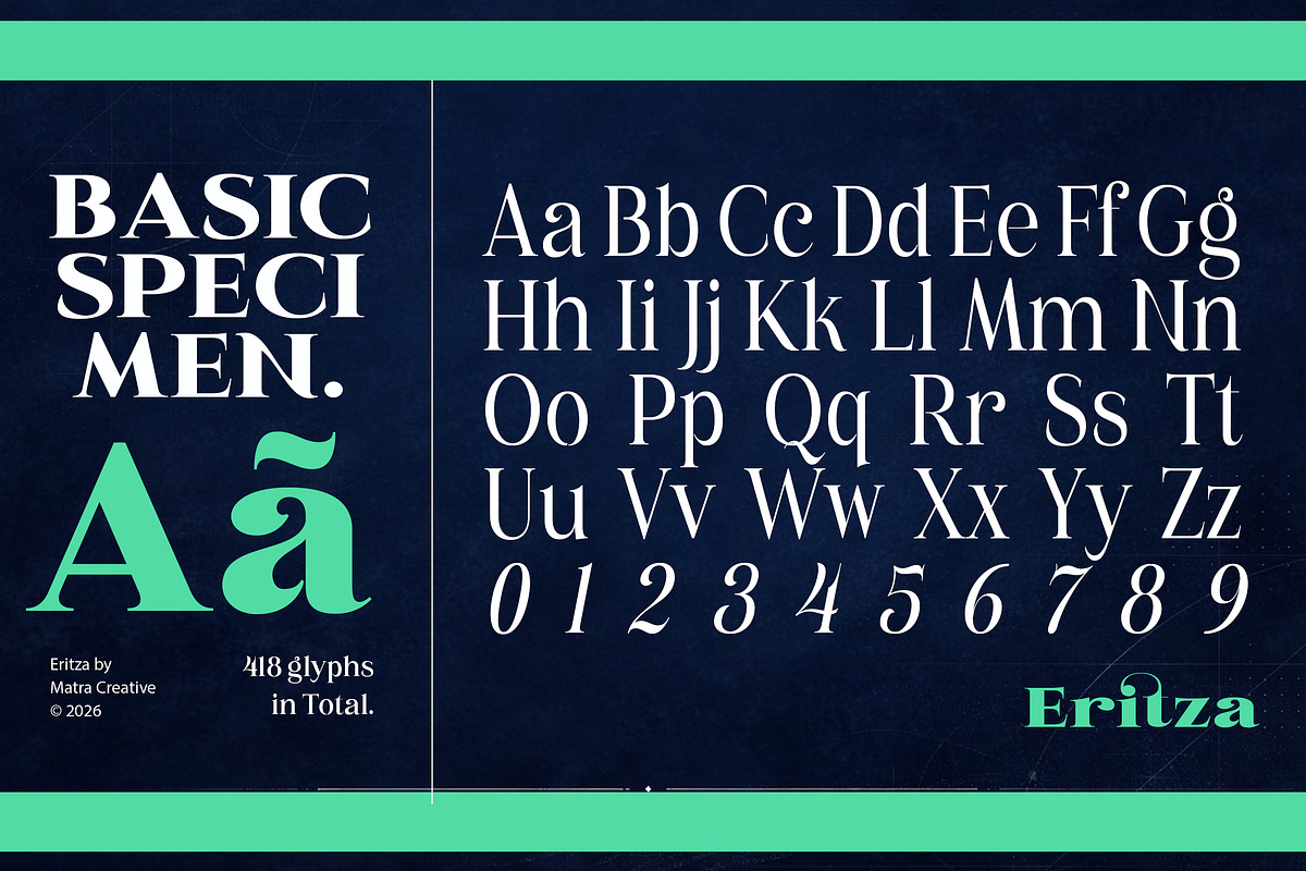 Eritza, a Font by Matra Creative (Photo 12 of 14)