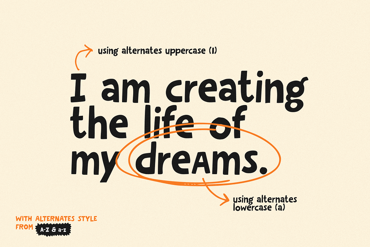 HF Bigcuat Bold, a Handwritten Font by 24Design Studios (Photo 2 of 11)