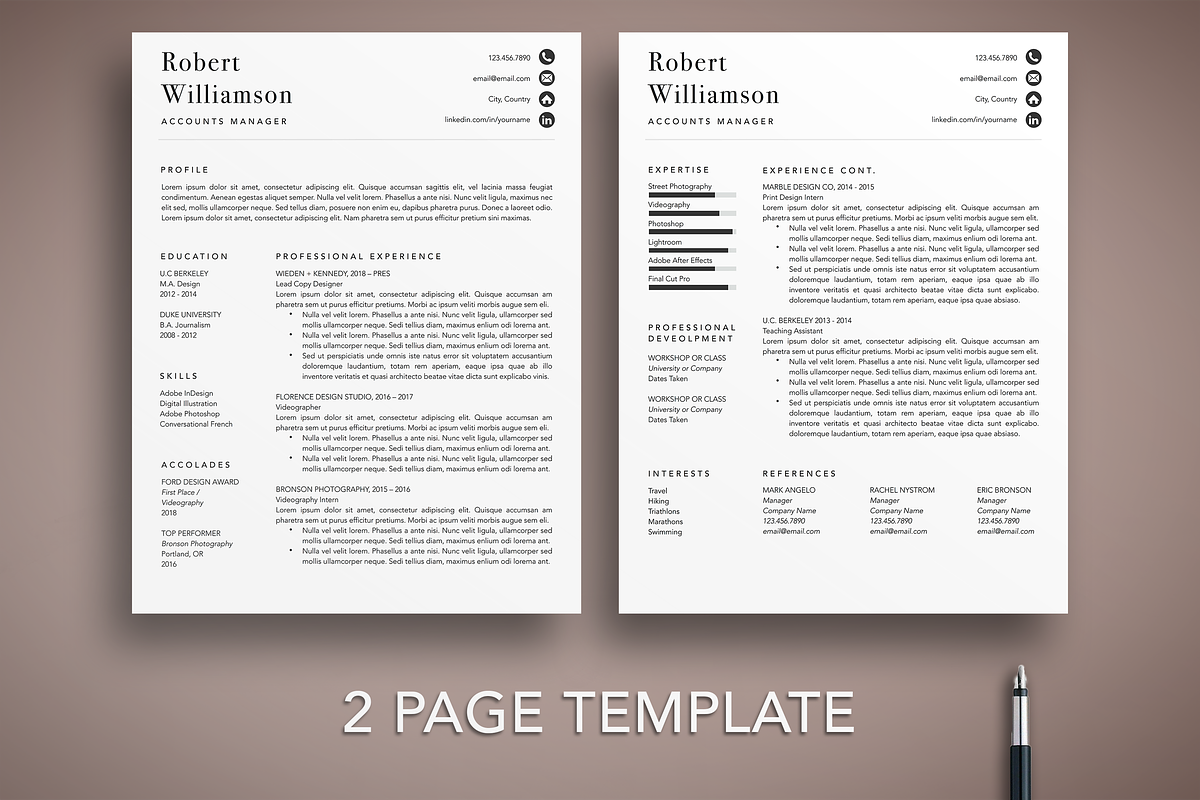 Professional Resume Template, a Resume Template by The Creative Resume (Photo 2 of 8)