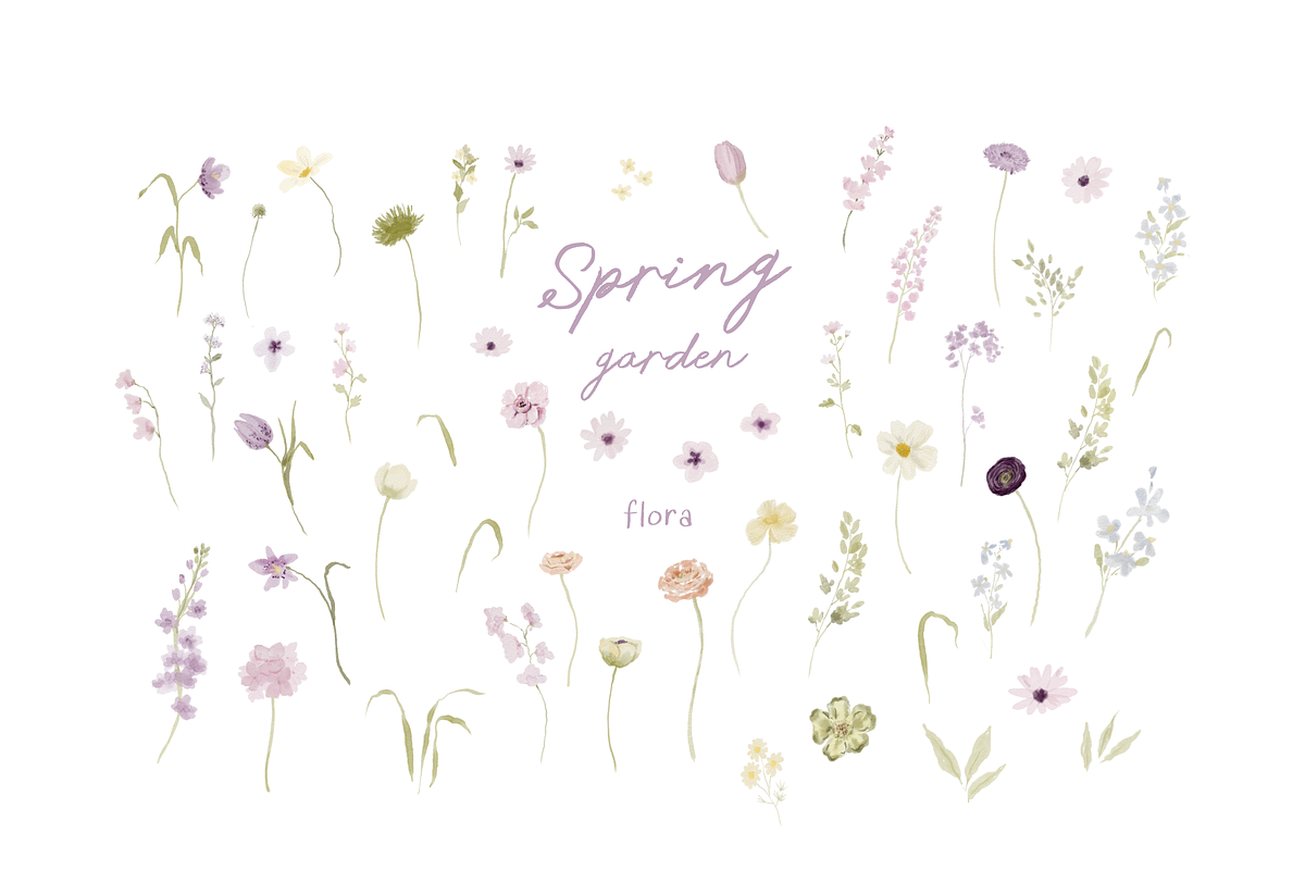 SPRING GARDEN - hand-painted Flowers, a Decorative Illustration by Youksy (Photo 3 of 12)