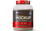 5lb Whey Protein Jar Mockup C3-Pro, a Packaging Mockup by Design Warlord (Thumbnail 1 of 16)