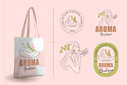 Floral Line Art Beauty Branding Kit, a Branding & Logo Template by Lettering_Logo (Thumbnail 10 of 19)