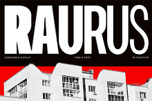 Raurus Condensed Display Family Font