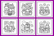 Comfy Critter Besties Cute Coloring, a Decorative Illustration by Design Station (Thumbnail 3 of 4)