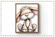 Whimsical Easter Bunny Clipart, an Illustration by OK Design (Thumbnail 6 of 6)