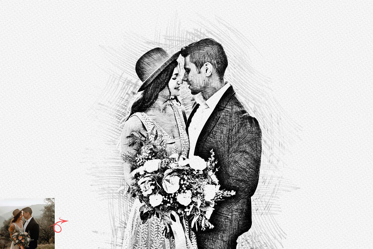 Pencil Sketch Photoshop Action, an Action Add-On by MRI STUDIO (Photo 12 of 14)