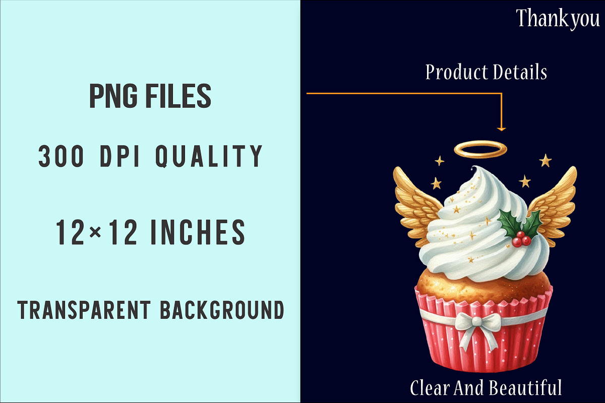 Christmas Cupcakes Clipart Bundle, an Illustration by SinaCreation (Photo 6 of 7)