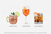 Watercolor Cocktail Illustrations, a Food Illustration by Jeanette Pidi Design (Thumbnail 4 of 5)