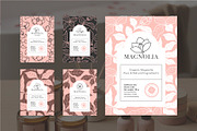 Hand-Drawn Magnolia. Linocut set, a Background Graphic by Lettering_Logo (Thumbnail 8 of 17)