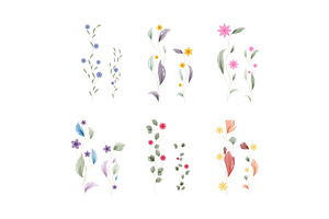 Gentle watercolor leaves and, an Object Illustration by okskukuruza