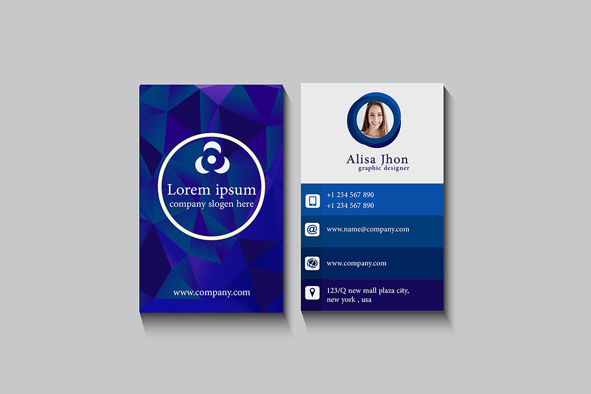 Vertical Business Card Design, a Business Card Template by Design with Qurat (Photo 1 of 2)