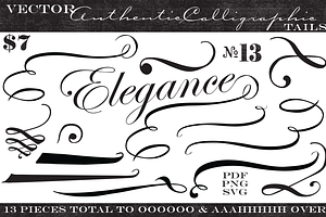 Vintage Vector Calligraphic Tails