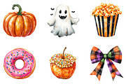 Watercolor Halloween Clipart, a Seasonal Illustration by Designking (Thumbnail 3 of 5)