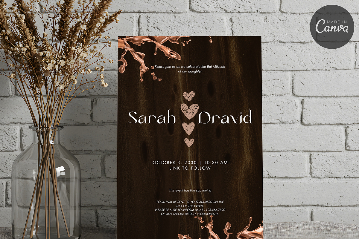 Chocolate Theme Wedding Invitation, an Invitation Template by InvitingStorys (Photo 3 of 12)