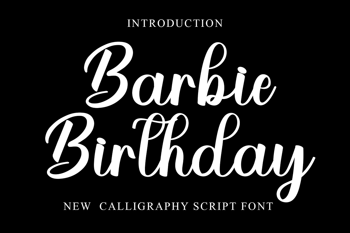 Barbie Birthday, a Handwritten Font by InermediaSTUDIO (Photo 1 of 8)