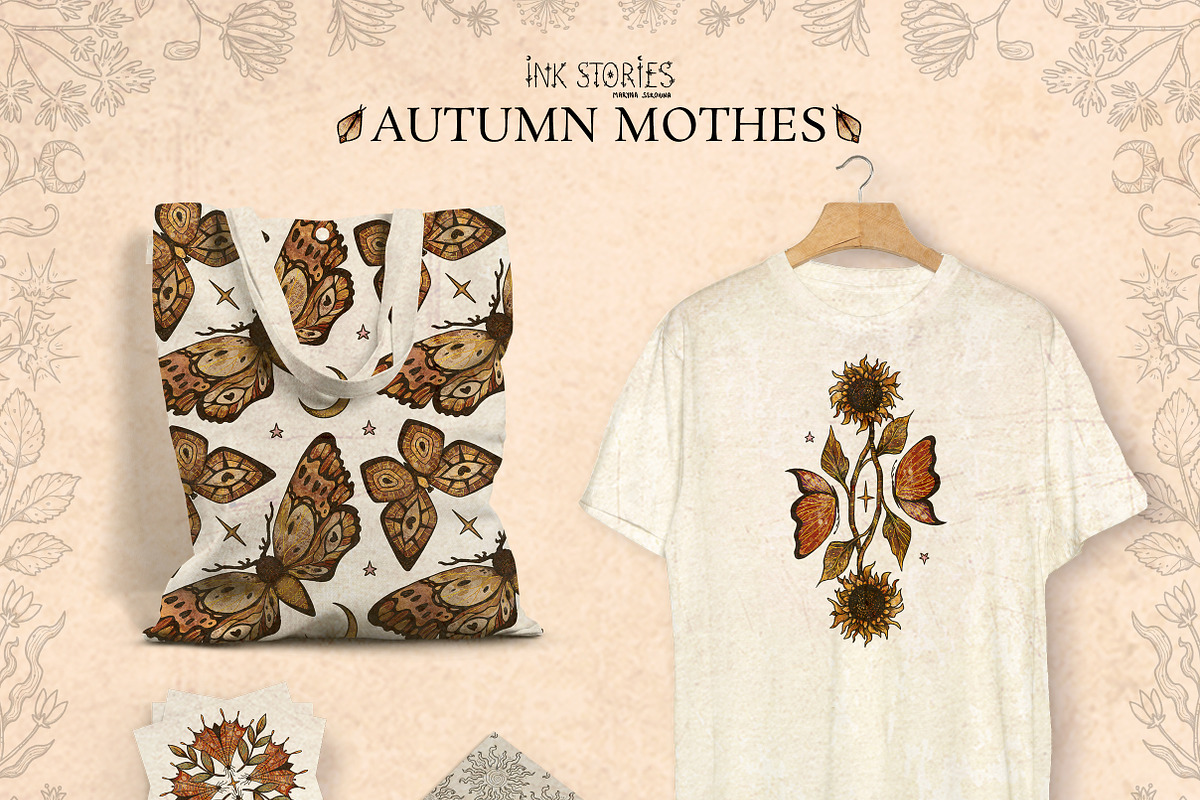 Autumn Moths & Dried Botanicals, an Animal Illustration by Ink Stories (Photo 18 of 18)