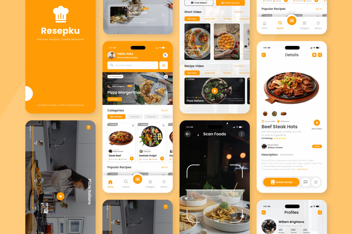 Resepku - Foods Recipe Mobile App, an App Template by trabaskriya (Photo 4 of 5)