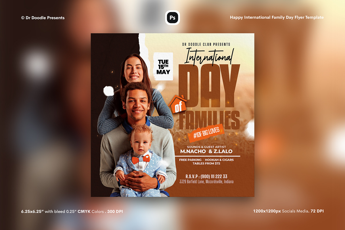Happy International Family Day Flyer, a Flyer Template by iDoodle Studio