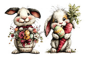 Whimsical Easter Bunny Clipart, an Illustration by Dream Creation (Thumbnail 7 of 7)