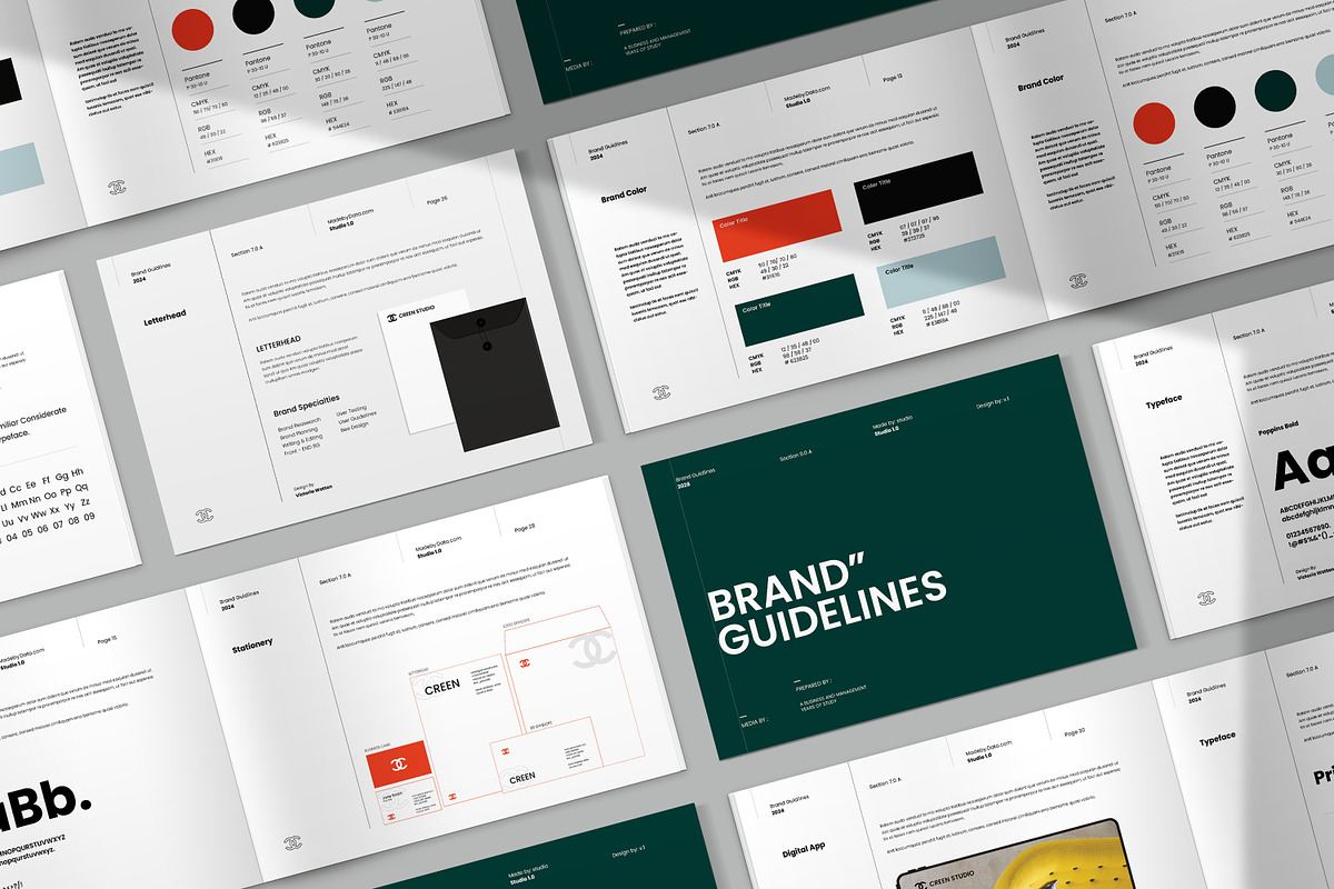 Brand Guideline Templates - CANVA, a Templates & Theme by creathrivestudio (Photo 7 of 13)