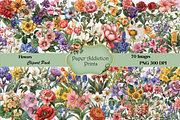 70 Flower Clipart Images, a Decorative Illustration by Paper Addiction Prints (Thumbnail 1 of 10)