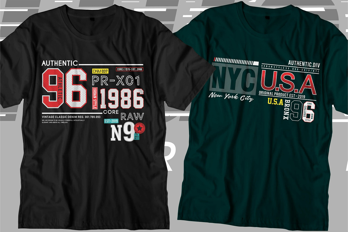 Urban City Typography T Shirt Design, a Graphic by D2PUTRI (Photo 10 of 26)