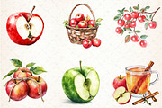 Watercolor Apples Clipart, an Illustration by Libby Wishes (Thumbnail 2 of 6)