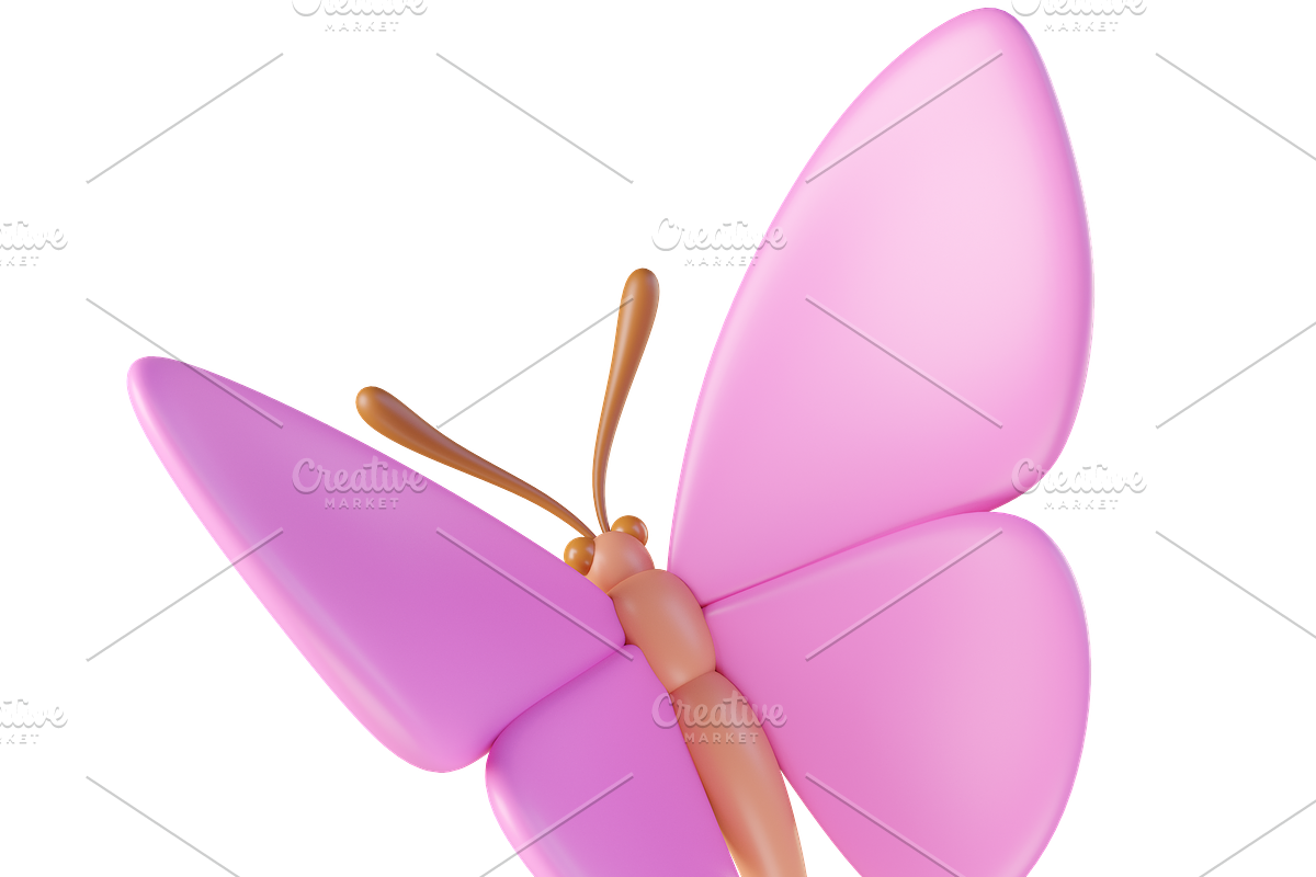 Cute 3D Butterflies icons, an Animal 3D Model by Hannet (Photo 8 of 9)
