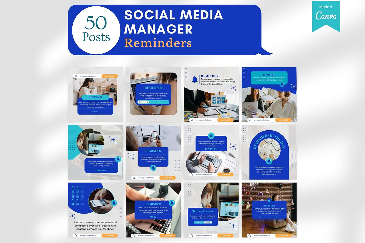 Social Media Manager -Canva Posts, a Social Media Template by Viral Content Design (Photo 8 of 17)