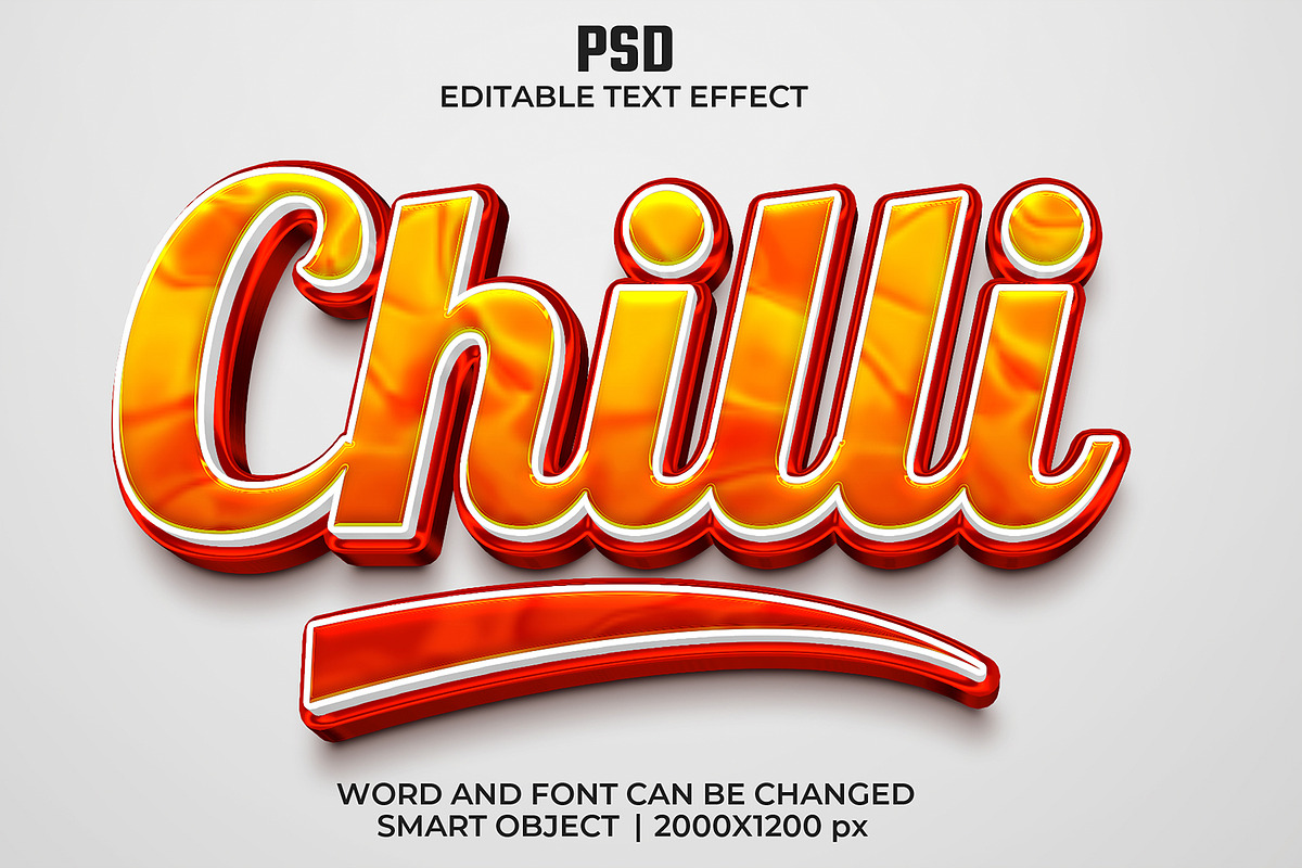 Chilli 3d Text Effect Style font, a Layer Style Add-On by bdrobin