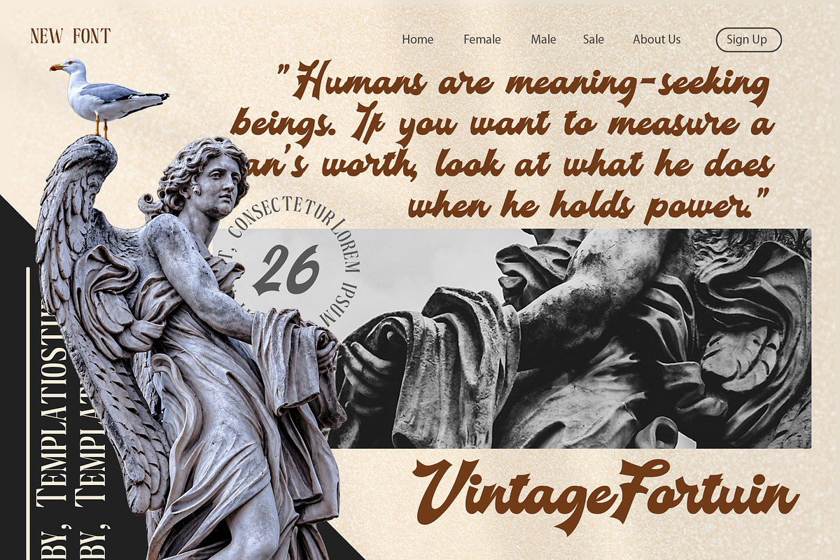 Vintage Fortuin Brush Script Font, a Handwritten Font by Templatiostudio (Photo 6 of 12)