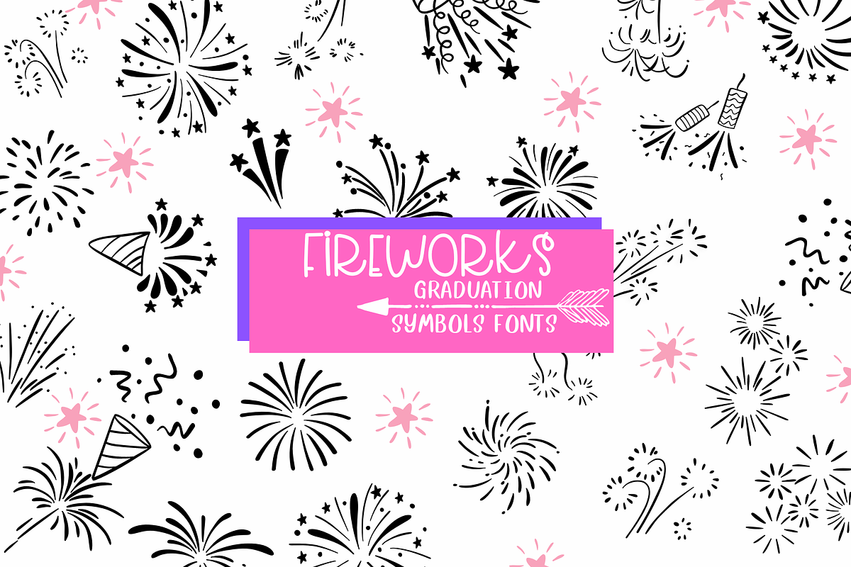 Fireworks Graduation| Symbols Fonts preview 2