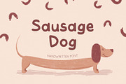 Sausage Dog, a Handwritten Font by Jelena Sardi (Thumbnail 1 of 4)