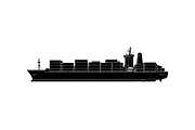 Sailing & Cargo Ship Silhouette Bund, an Illustration by Creativeshirt (Thumbnail 6 of 9)