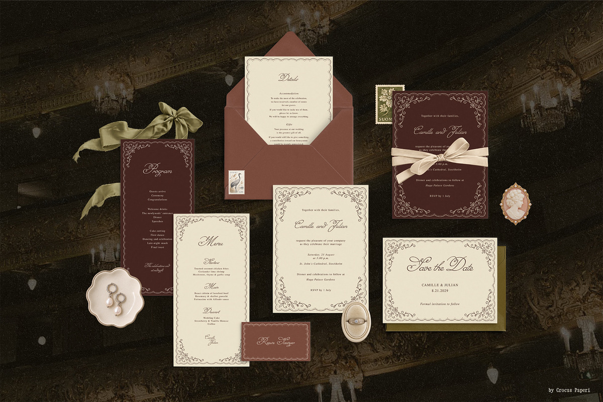 HEIRLOOM WEDDING | 48 templates, an Invitation Template by Crocus Paperi (Photo 18 of 19)