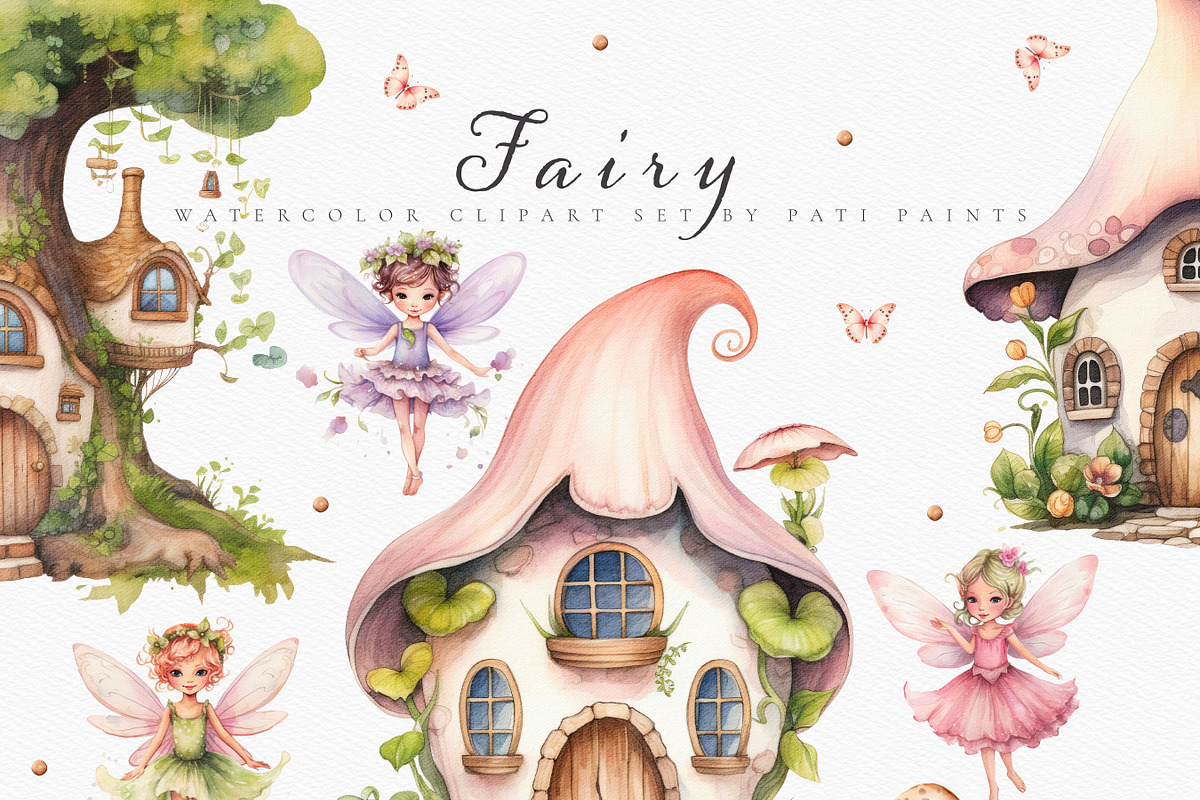 Watercolor Fairy Garden Collection