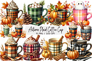 Autumn Plaid Coffee Cup Clipart, an Illustration by DreamArtGraphic (Thumbnail 4 of 4)