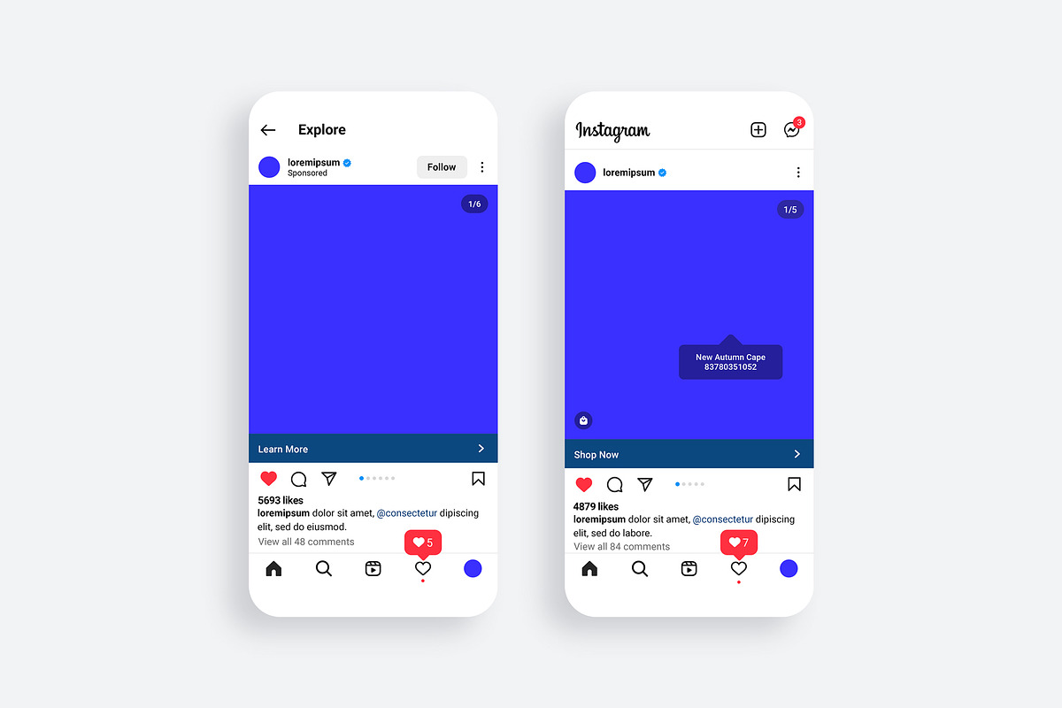 Instagram Template Mockup PSD, a Social Media Template by Dilshod Sobirov (Photo 4 of 9)