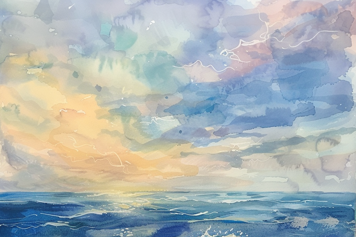 Watercolor Ocean, a Background Graphic by Printable Treasure (Photo 12 of 13)