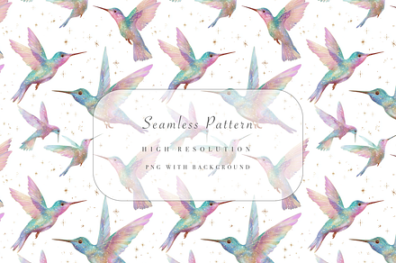 Hummingbird Seamless Pattern