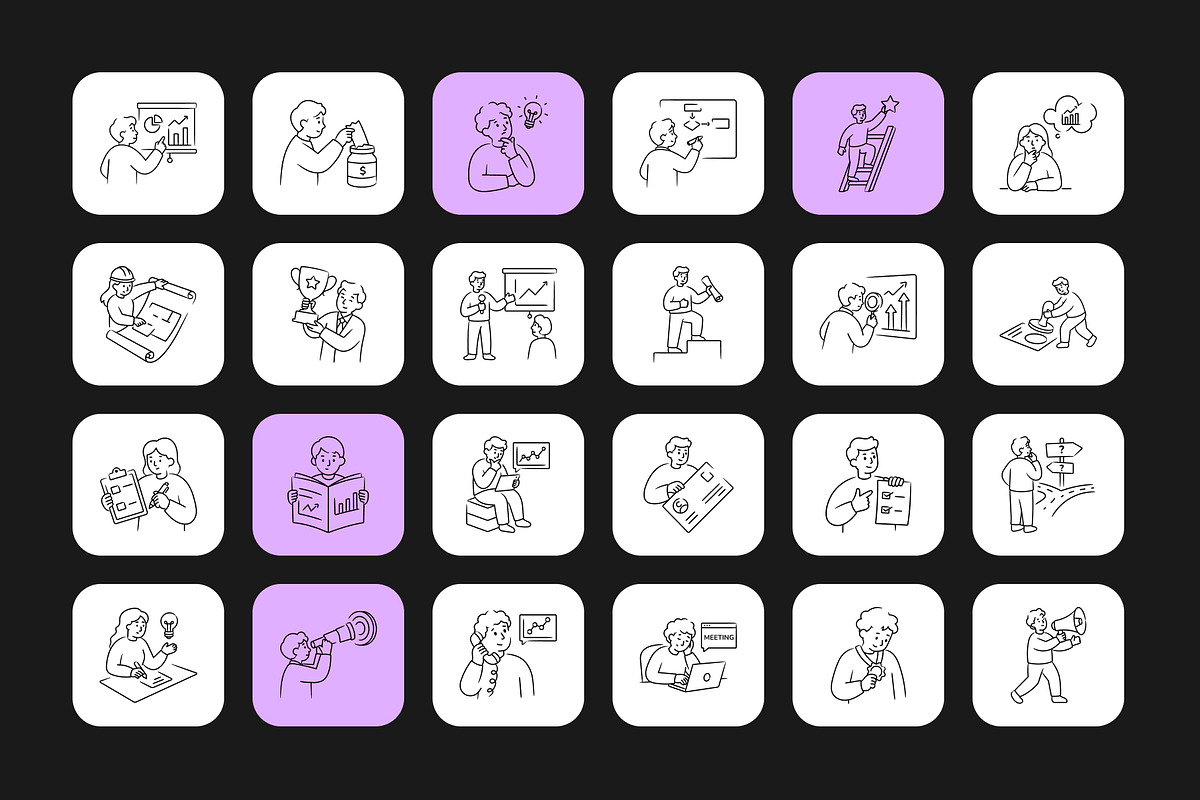 45 Animated Business Doodles, an Outline Icon by Vectors Market (Photo 3 of 4)