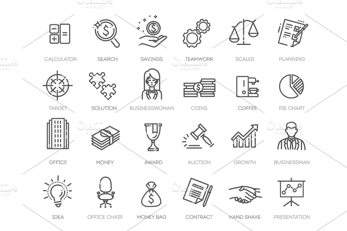 Business and Finance web icon set, an Object Illustration by Tettygreen (Photo 3 of 3)