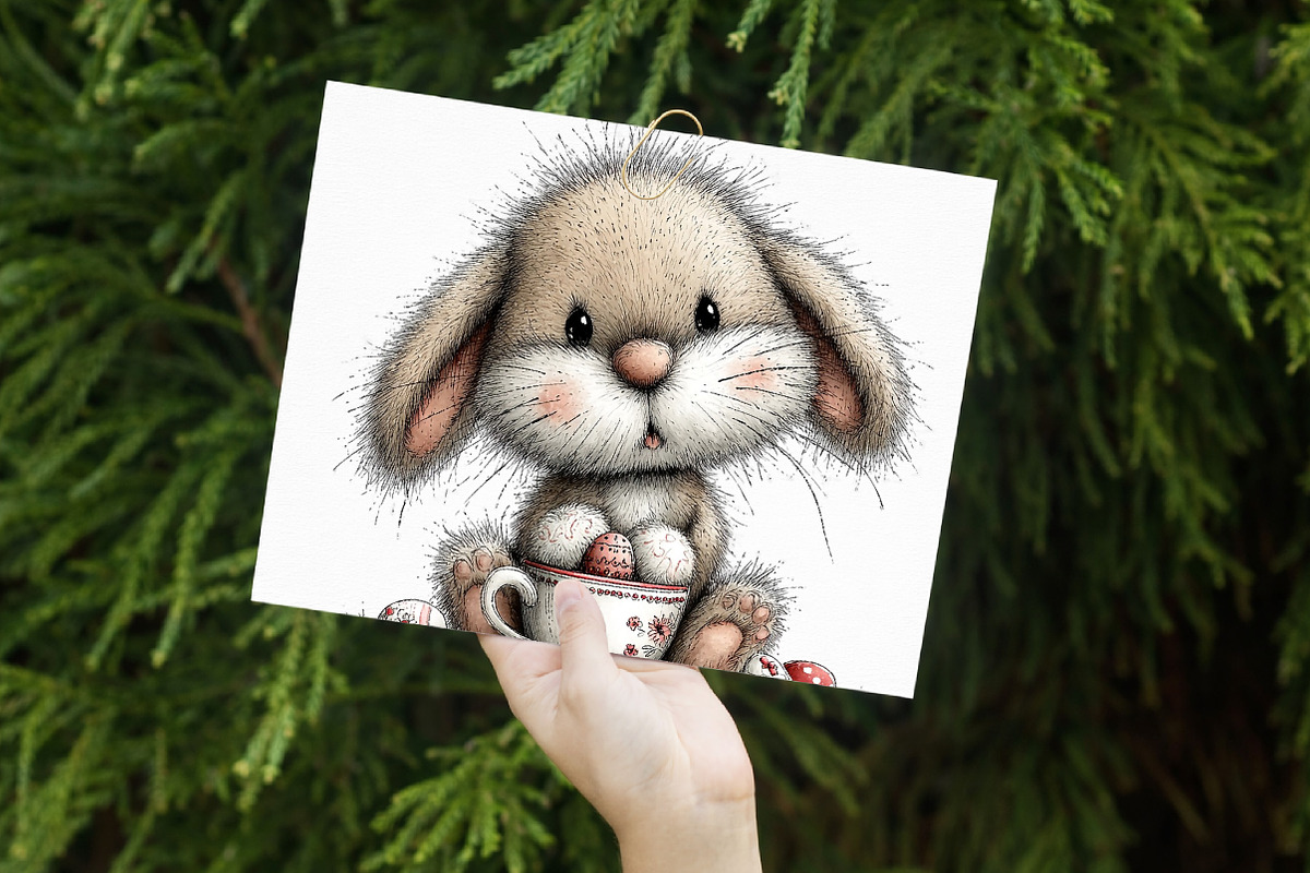 Whimsical Bunny Easter Clipart, a Graphic by Libby Wishes (Photo 6 of 7)