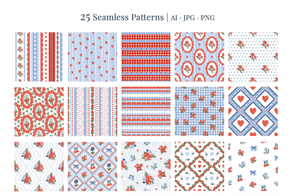 Heirloom Hearts - Seamless Pattern, a Pattern Graphic by Essentially Nomadic (Photo 10 of 13)