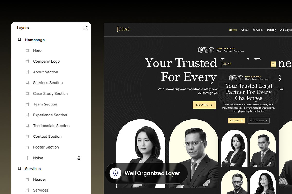 Judas - Law Firm Website, a Landing Page Template by SLAB! Design (Photo 3 of 5)